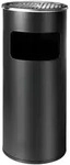 Relaxdays Standaschenbecher mit Inneneimer 30 l Schwarz,Silber