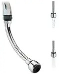 Relaxdays Wasserhahn Verl&auml;ngerung mit 4 Gewinden Schwarz,Silber
