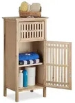 Relaxdays Badschrank Walnuss freistehend Hellbraun