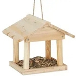 Relaxdays Vogelhaus zum Aufh&auml;ngen Hellbraun