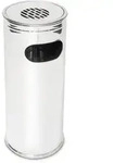 Relaxdays Standaschenbecher au&szlig;en 75 cm Silber