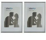 Relaxdays Bilderrahmen 2er Set A4 Silber