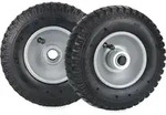 Relaxdays Schubkarrenrad 2.50-4 im 2er Set Schwarz,Silber
