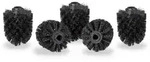 Relaxdays 10 x WC B&uuml;rstenkopf schwarz 12 mm Schwarz