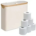 Relaxdays Toilettenpapier Aufbewahrung 12 Rollen Beige,Hellbraun