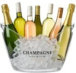 Relaxdays 4x Eiseimer 8l transparent Transparent