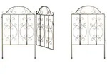 Relaxdays 3-teiliges Gartentor bronze Dunkelbraun