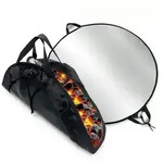 Relaxdays Feuerfeste Unterlage Grill & Feuerschale Schwarz,Silber