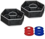 Relaxdays Wurfspiel Washer Toss Blau,Rot,Schwarz