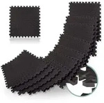 Relaxdays Schutzmatte Boden 8er Set Schwarz