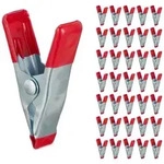 Relaxdays Klemmen im 36er Set Rot,Silber