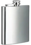 Relaxdays 2 x Flachmann aus Edelstahl 200 ml Transparent