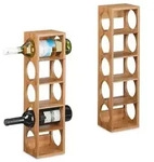 Relaxdays Bambus Weinregal im 2er Set Hellbraun