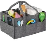 Relaxdays Baby Windel Caddy Filz Anthrazit