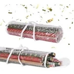 Relaxdays Geschenkpapier Aufbewahrung 2er Set Wei&szlig;,Transparent