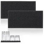 Relaxdays 2x Barmatte 30x15 cm Schwarz