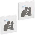 Relaxdays Bilderrahmen 38,5 x 38,5 cm 2er Set Wei&szlig;