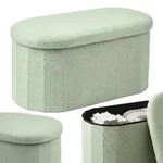 Relaxdays Sitzbank aus Teddystoff T&uuml;rkis