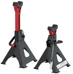 Relaxdays Unterstellbock 2er Set 3 Tonnen Rot,Schwarz