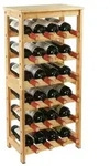 Relaxdays Weinregal Bambus 24 Flaschen Hellbraun