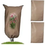 Relaxdays 3er Set Winterschutzhaube aus Vlies Beige