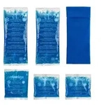 Relaxdays 10x K&uuml;hlpads mit H&uuml;lle Blau