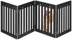 Relaxdays 4-teiliges Hundeabsperrgitter Pfoten Schwarz