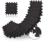 Relaxdays 96 x Bodenschutzmatte Fitnessger&auml;te Set Schwarz