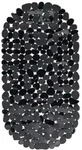Relaxdays Badewannenmatte Steinoptik Schwarz