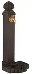 Relaxdays Standbrunnen antik 77 cm Dunkelbraun,Gold