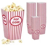 Relaxdays Popcornt&uuml;ten 60er Set Wei&szlig;,Rot