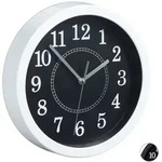 Relaxdays Wanduhr rund 20cm Wei&szlig;,Grau,Schwarz