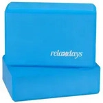 Relaxdays 10 x Yogablock blau Wei&szlig;,Blau