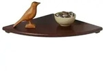 Relaxdays Eckregal Wand Walnussholz Braun