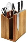 Relaxdays Messerblock magnetisch Utensilienhalter Braun