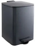 Relaxdays M&uuml;lleimer K&uuml;che 12 Liter Grau,Schwarz,Silber