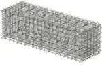 Relaxdays Gabione Steinkorb aus Stahl Silber