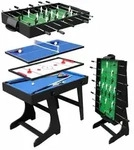Relaxdays Klappbarer Spieltisch 4 in 1 Zubeh&ouml;r Blau,Gr&uuml;n,Schwarz