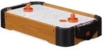 Relaxdays Airhockey Tischspiel Wei&szlig;,Hellbraun,Schwarz