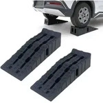 Relaxdays Auffahrrampe Auto 2er Set Schwarz