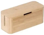 Relaxdays Kabelbox aus Bambus Hellbraun