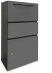 Relaxdays Paketbox Metall Anthrazit