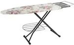 Relaxdays B&uuml;gelbrett 110 x 33 cm Creme,Rosa,Schwarz
