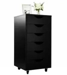 Relaxdays Rollcontainer 6 Schubladen Schwarz