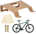 Relaxdays 3in1 Fahrradwandhalterung Ablage & Haken Wei&szlig;