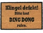 Relaxdays Kokosmatte DING DONG Hellbraun,Schwarz