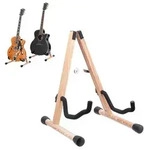 Relaxdays Faltbarer Gitarrenst&auml;nder Hellbraun,Schwarz