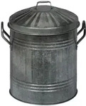 Relaxdays Ascheeimer mit Deckel 10 Liter Silber
