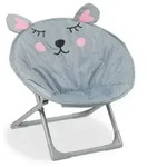 Relaxdays Faltbarer Moonchair f&uuml;r Kinder Grau,Rosa,Schwarz