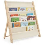Relaxdays B&uuml;cherregal Kinder 6 Stofff&auml;cher Creme,Hellbraun